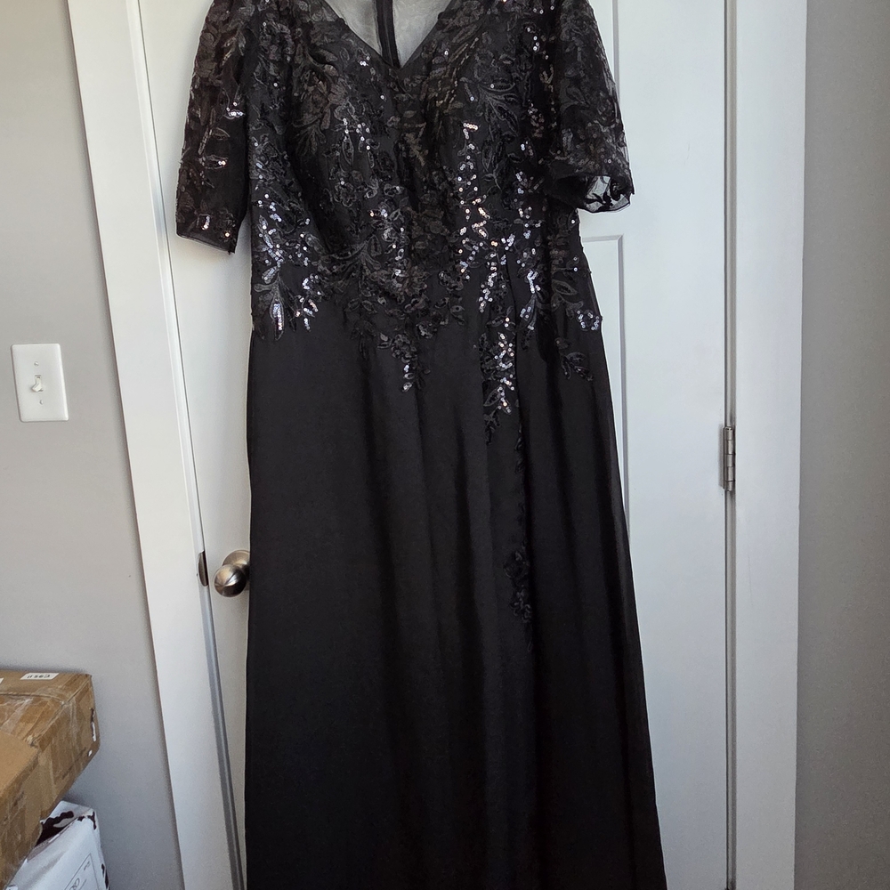 Elegant Black Sequin Gown